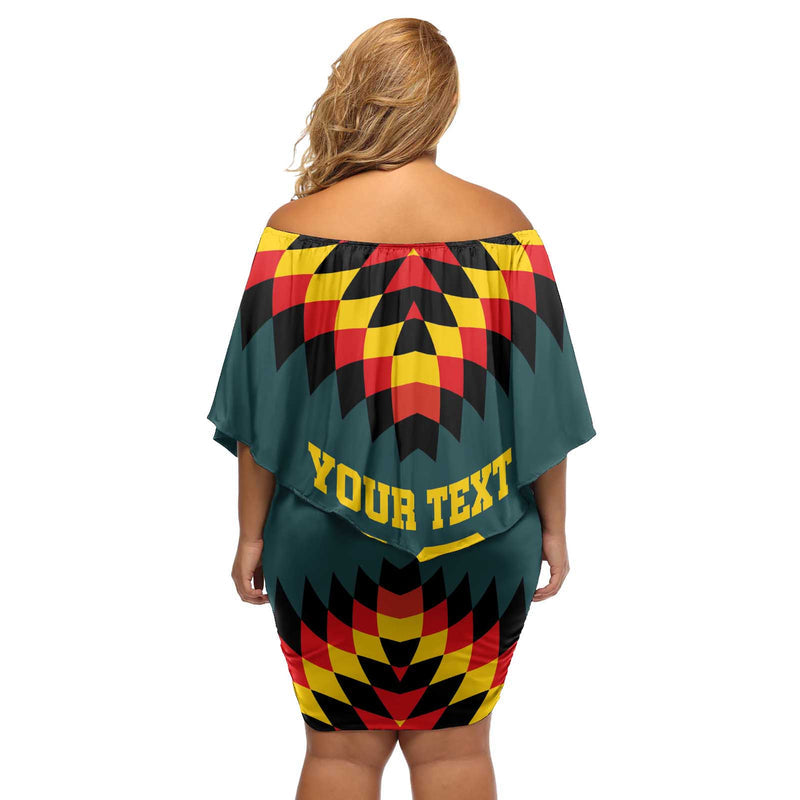 Custom Germany Football 2024 Go Champion Design 90s Style Away Color Off Shoulder Short Dress