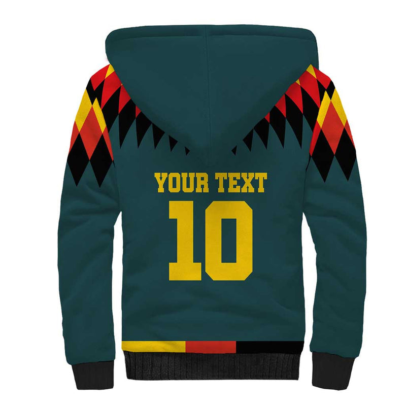 Custom Germany Football 2024 Go Champion Design 90s Style Away Color Sherpa Hoodie