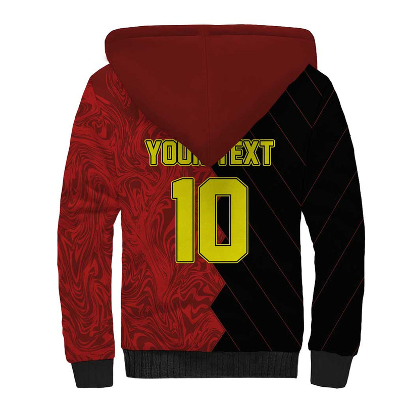 Custom Belgium Football 2024 Go Champion Sherpa Hoodie