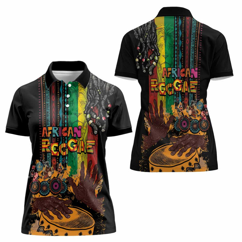 Afro-Caribbean African and Reggae Art Music Women Polo Shirt
