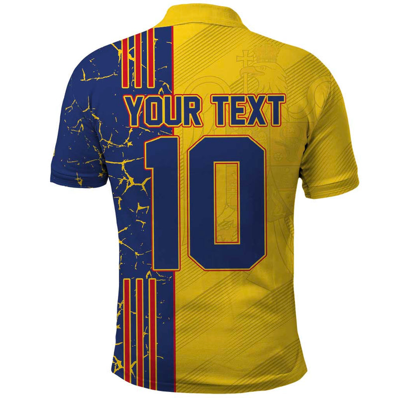 Custom Romania Football 2024 Go Champion Polo Shirt