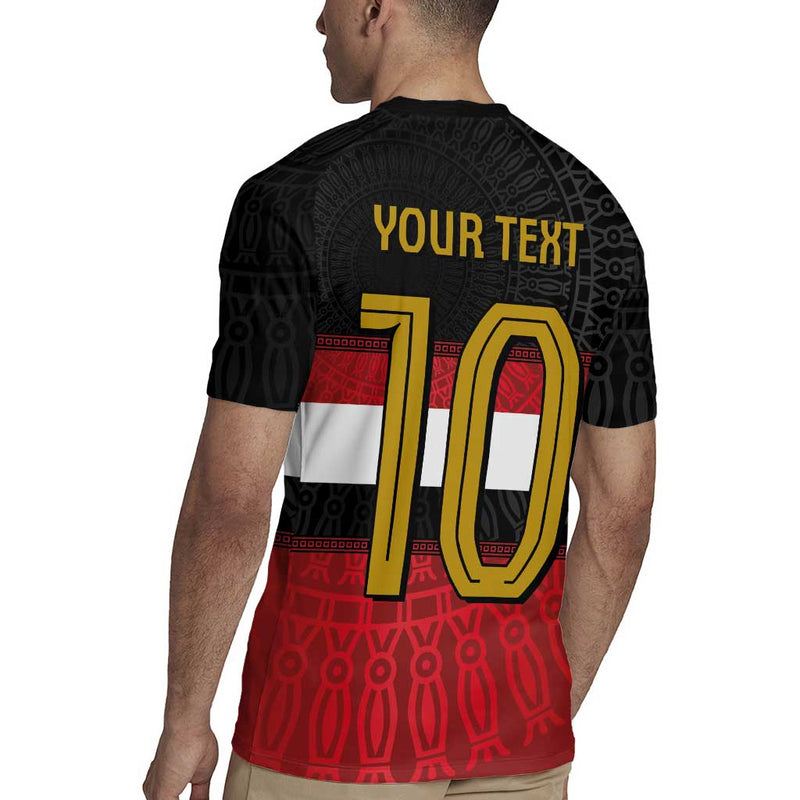Custom Egypt National Football Egyptian Geometric And Flag Rugby Jersey