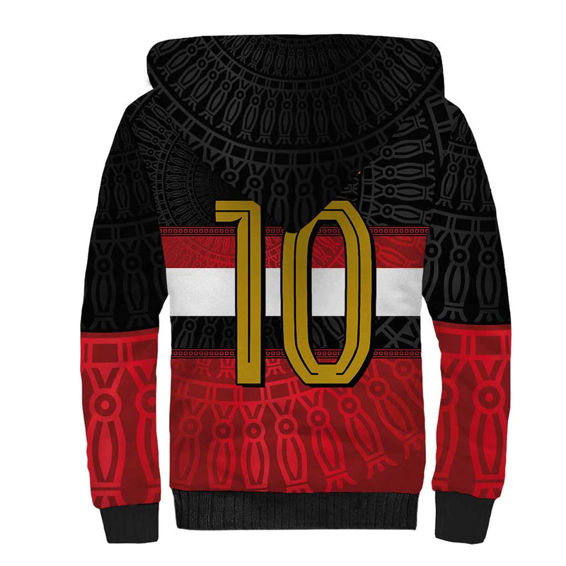 Custom Egypt National Football Egyptian Geometric And Flag Sherpa Hoodie