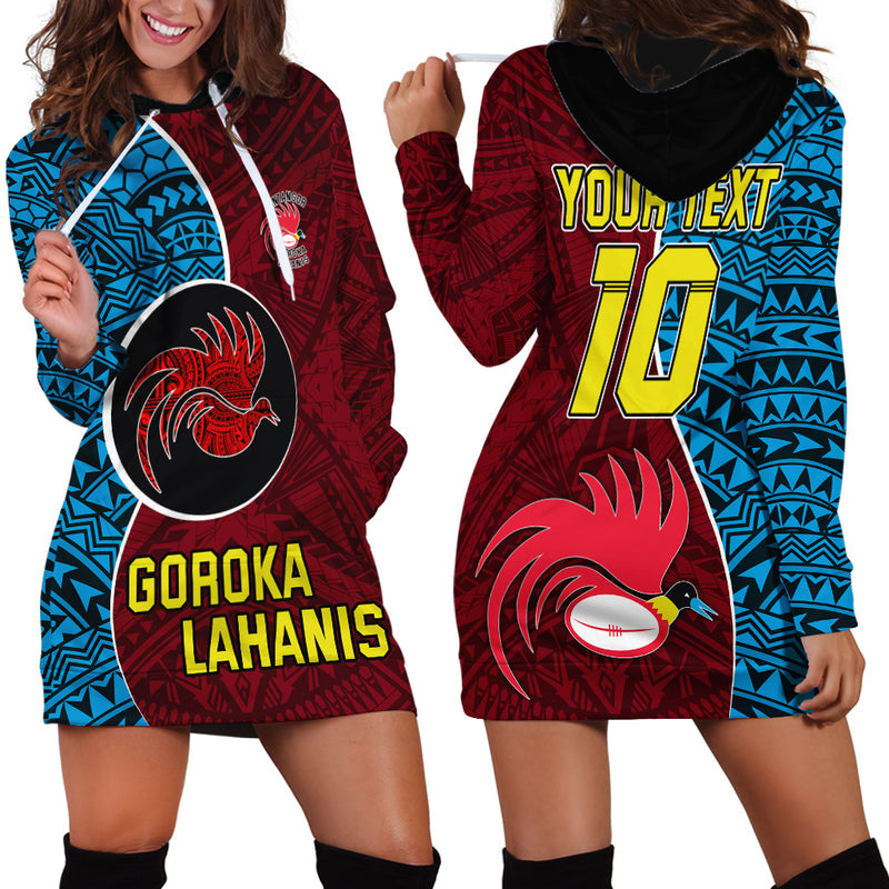 Custom Bintangor Goroka Lahanis Rugby Papua New Guinea Polynesian Tattoo Hoodie Dress