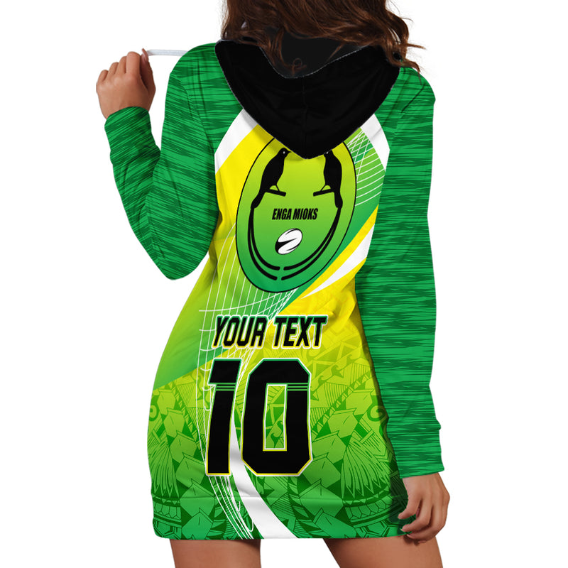 Custom Enga Mioks Rugby Papua New Guinea Polynesian Tattoo Hoodie Dress