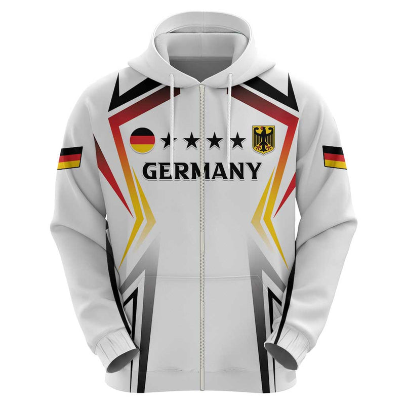 Custom Germany 2024 Football Go Champions Nationalelf White Version Hoodie