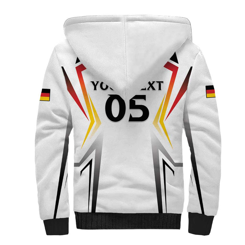 Custom Germany 2024 Football Go Champions Nationalelf White Version Sherpa Hoodie