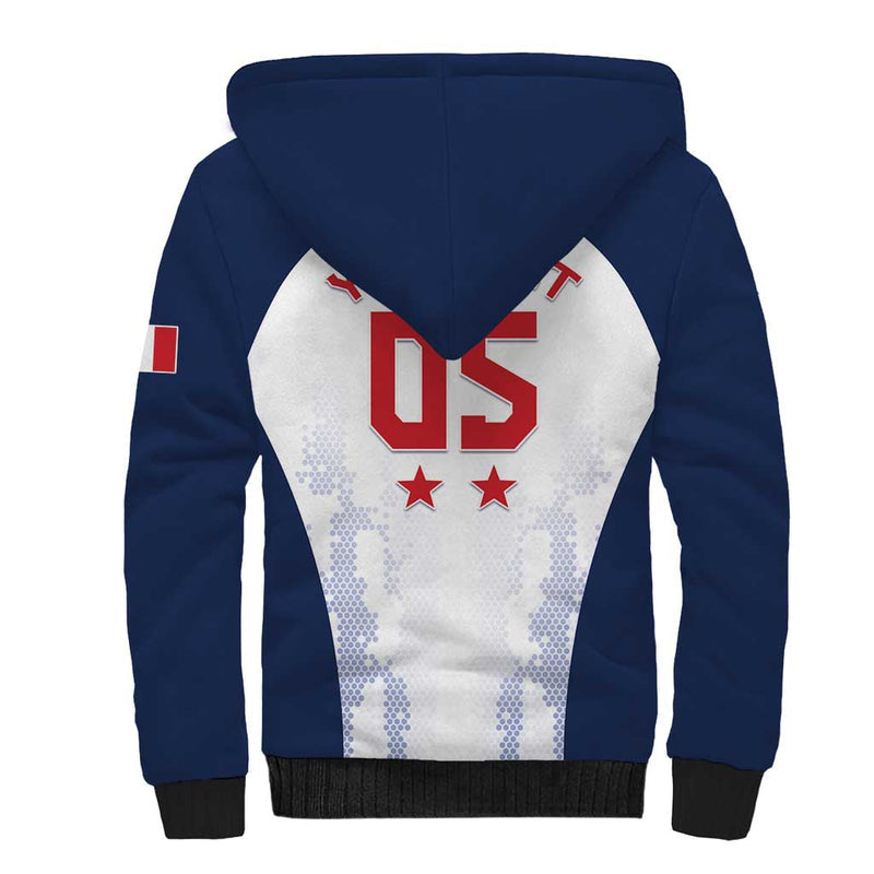 Custom France 2024 Football Go Champions Les Bleus Sherpa Hoodie