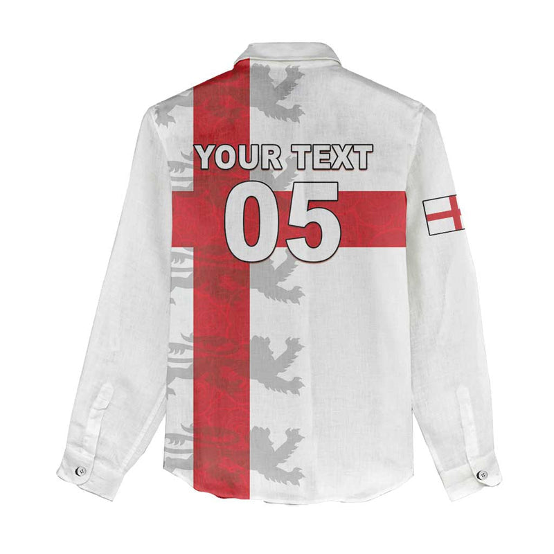 Custom England Rugby Vintage Style Women Casual Shirt
