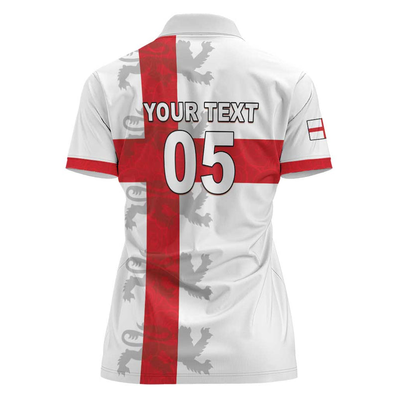Custom England Rugby Vintage Style Women Polo Shirt