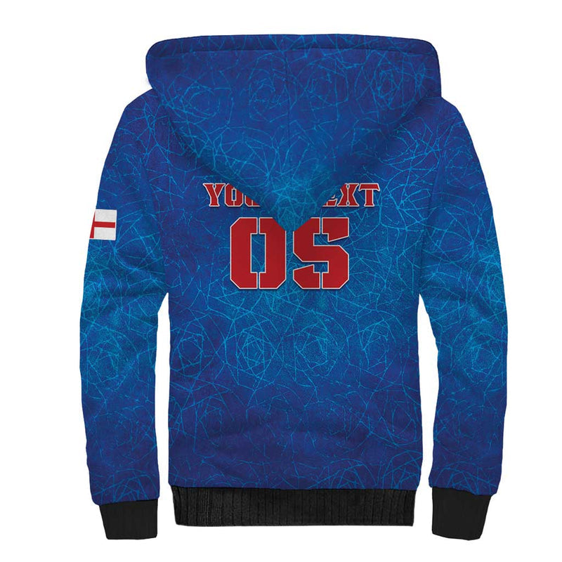 Custom England 2024 Football Go Champions Lionesses Sherpa Hoodie
