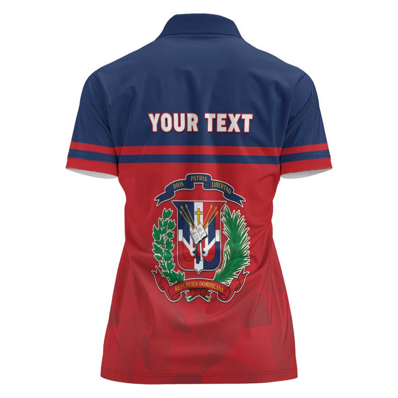 Dominican Republic Dominicana Flag Map Women Polo Shirt