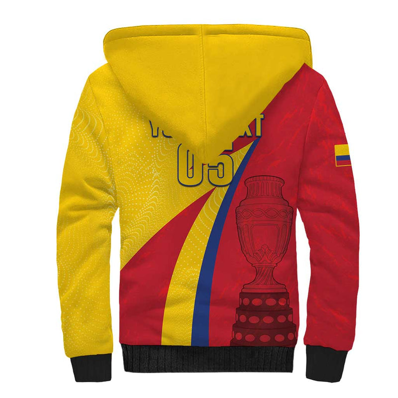 Custom Colombia 2024 Football Go Champions Los Cafeteros Sherpa Hoodie