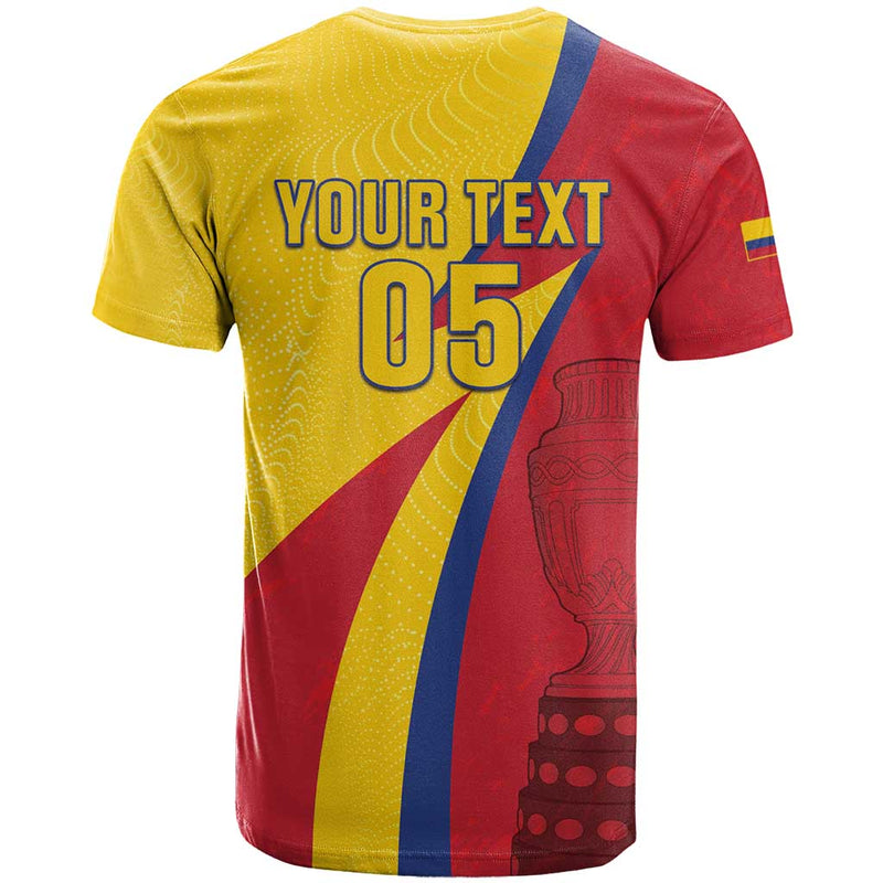 Custom Colombia 2024 Football Go Champions Los Cafeteros T Shirt