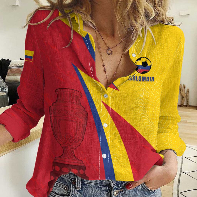 Custom Colombia 2024 Football Go Champions Los Cafeteros Women Casual Shirt