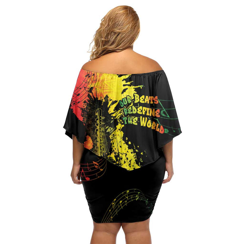 Afro Music Pride From Our Roots The World Finds Rhythm Off Shoulder Short Dress