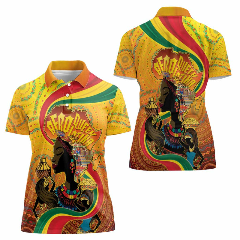 Afro Latina Queen The Beauty Of Black Women Women Polo Shirt