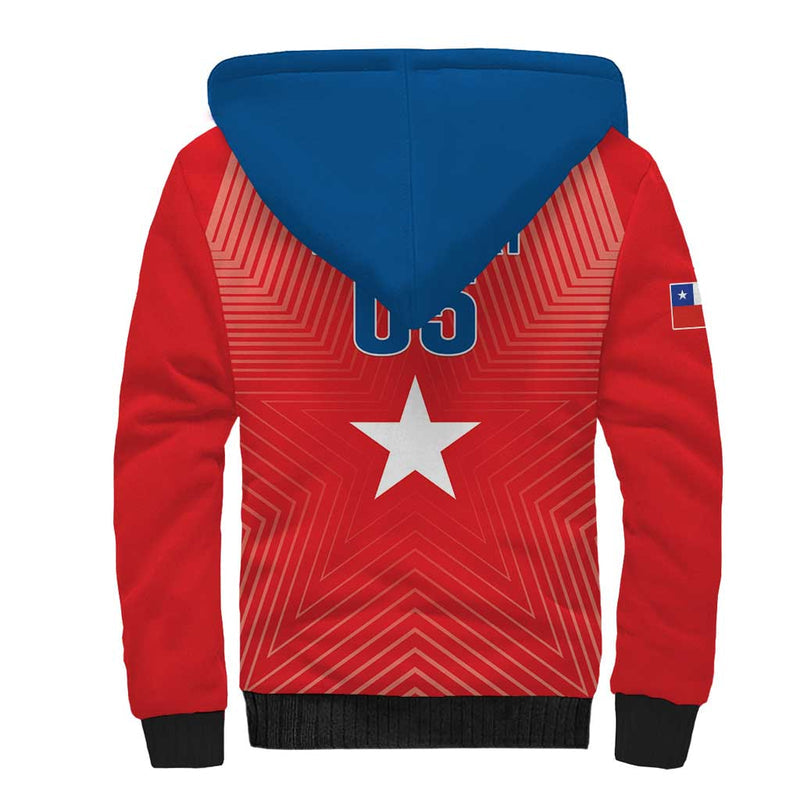 Custom Chile Star Football Vamos La Roja Sherpa Hoodie