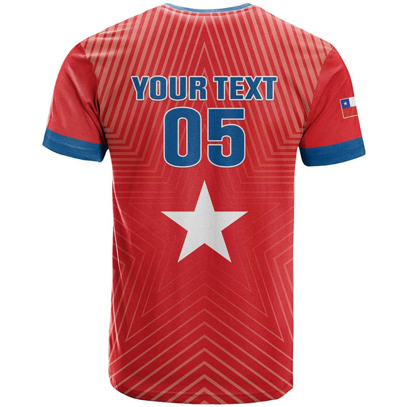 Custom Chile Star Football Vamos La Roja T Shirt