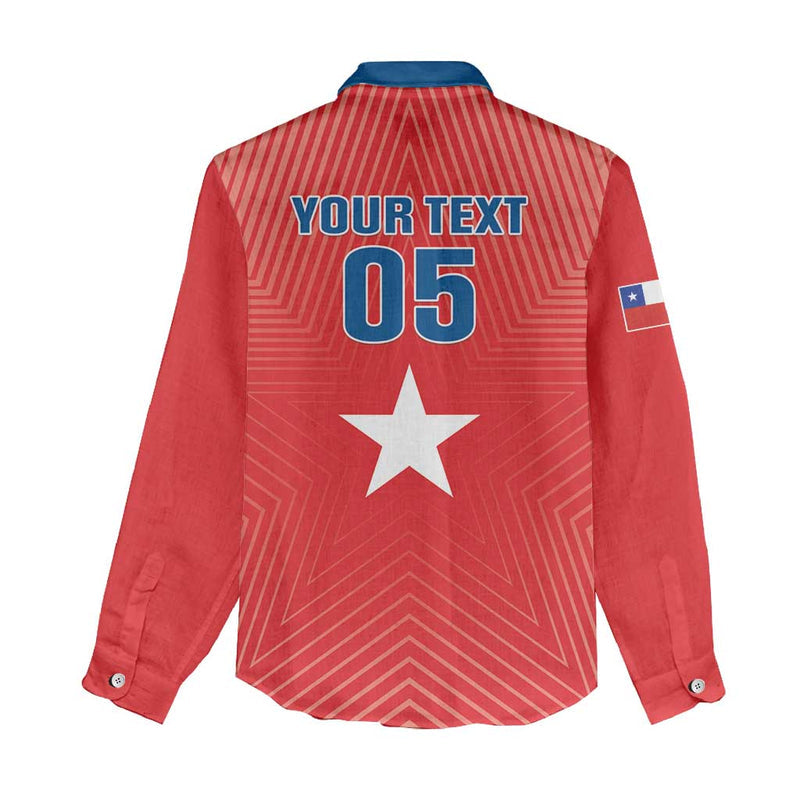 Custom Chile Star Football Vamos La Roja Women Casual Shirt