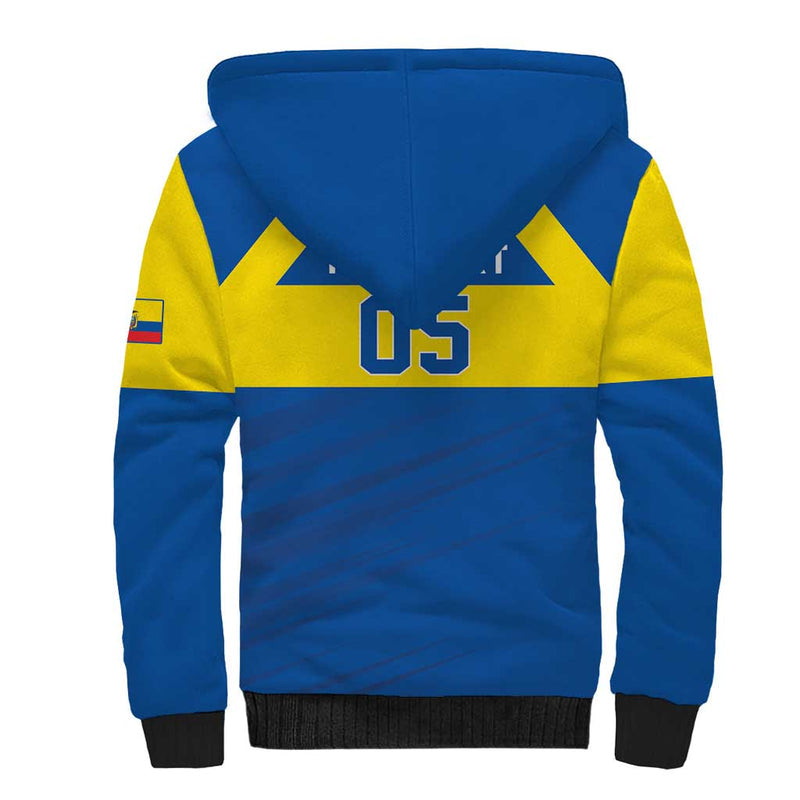Custom Ecuador Football Go Champions Sherpa Hoodie