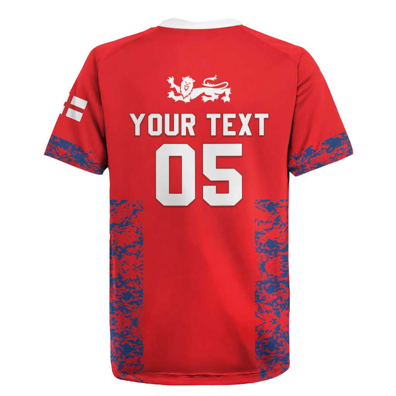 Custom England Cricket Go Three Lions Simple Style Rugby Jersey