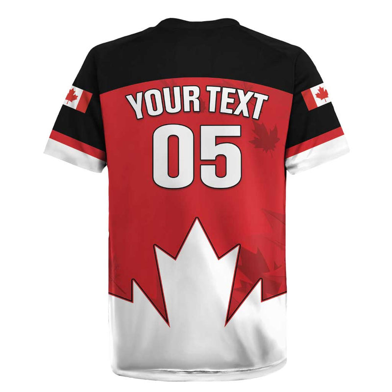 Custom Canada Hockey Maple Leaves Sporty Style Rugby Jersey