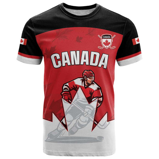 Custom Canada Hockey Maple Leaves Sporty Style T Shirt