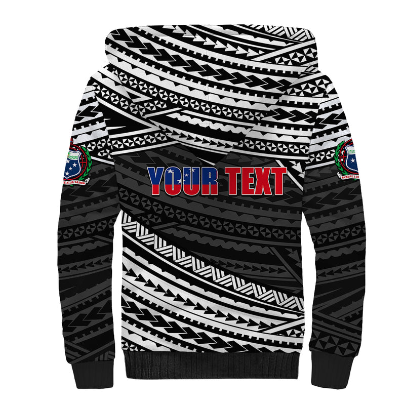 (Custom Personalised) Happy Fathers Day Samoa I Love You Dad Black Sherpa Hoodie