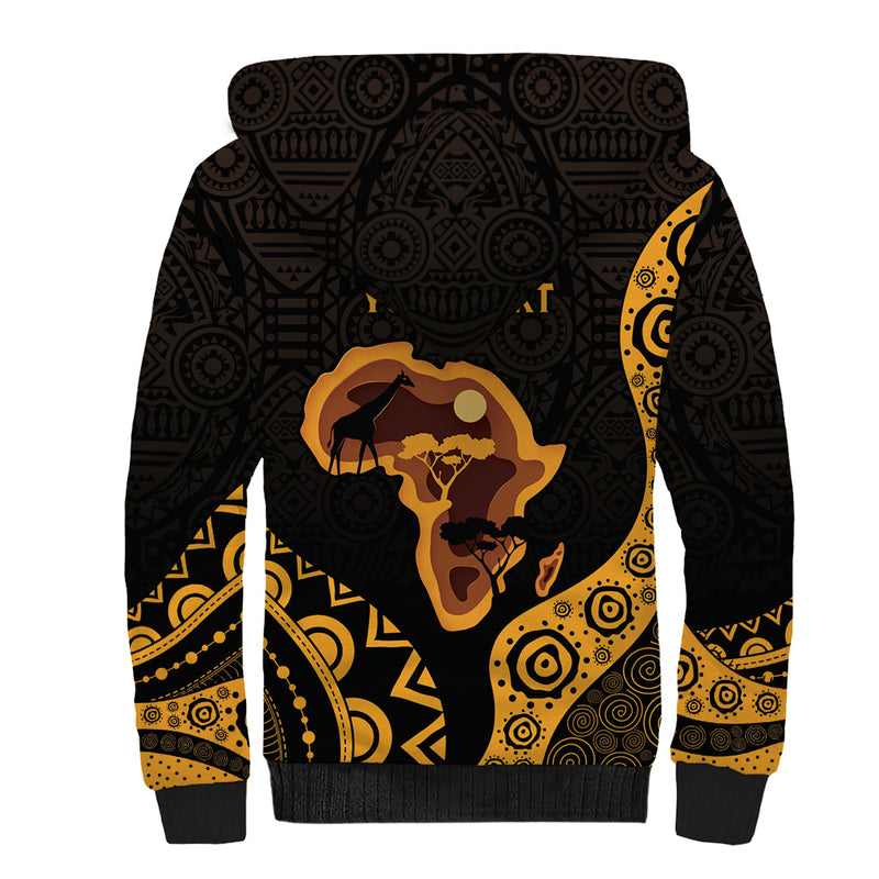 Africa Day Ethnic Retro Style Sherpa Hoodie