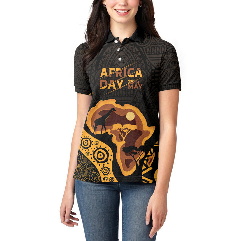 Africa Day Ethnic Retro Style Women Polo Shirt