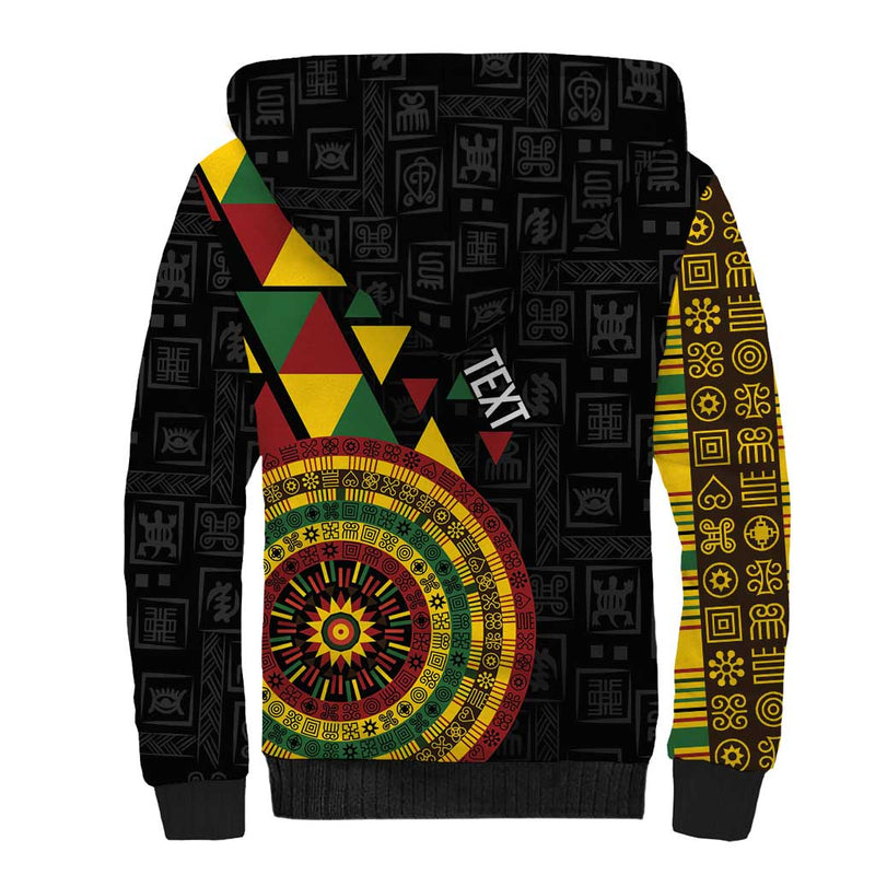 Adinkra Akan Culture Afrikan Colors Sherpa Hoodie