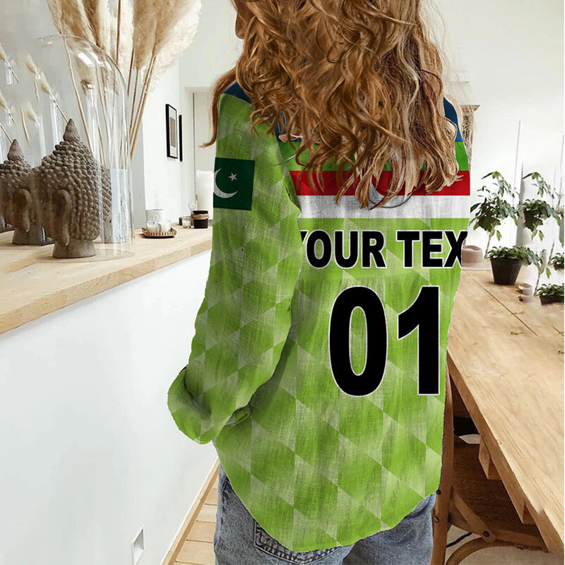 (Custom Personalised) Pakistan Cricket Pak Shaheens Pride 1992 Champions Women Casual Shirt