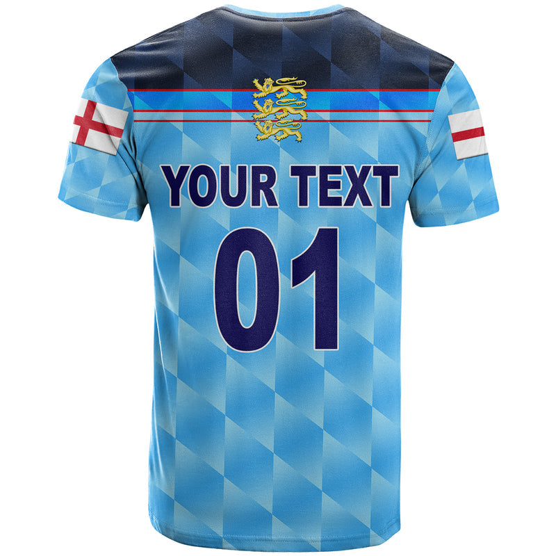 Custom England Cricket Unique Blue T Shirt