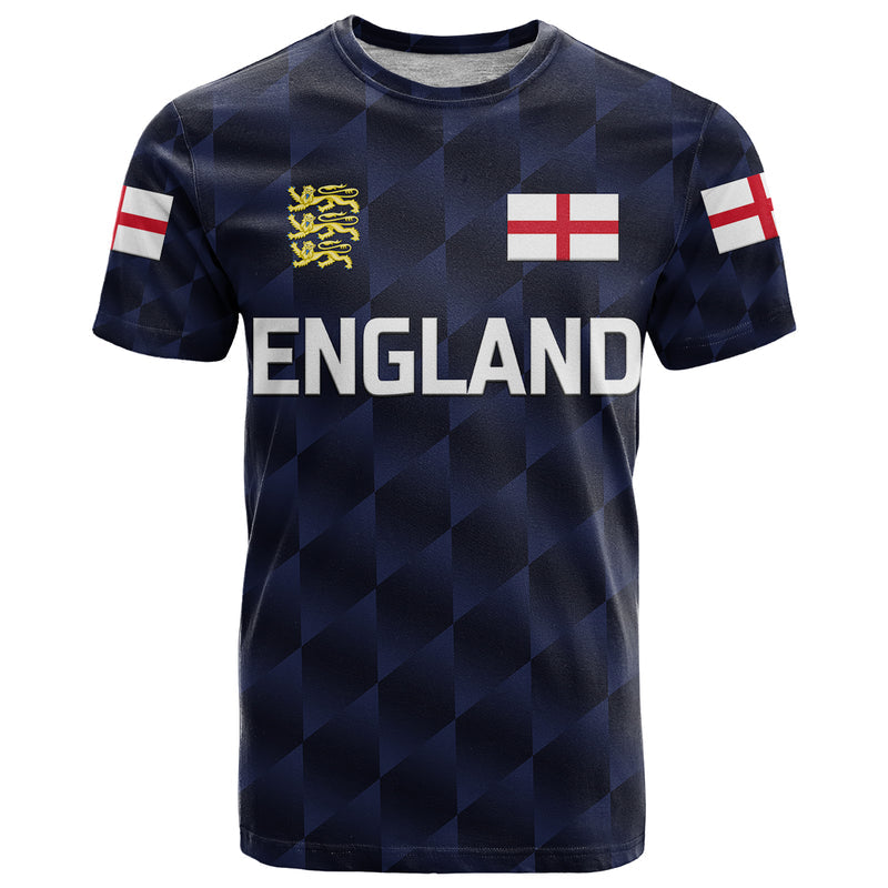 Custom England Cricket Unique Navy T Shirt