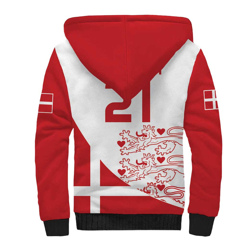 Custom Denmark Football Come On Danish Dynamite Sherpa Hoodie