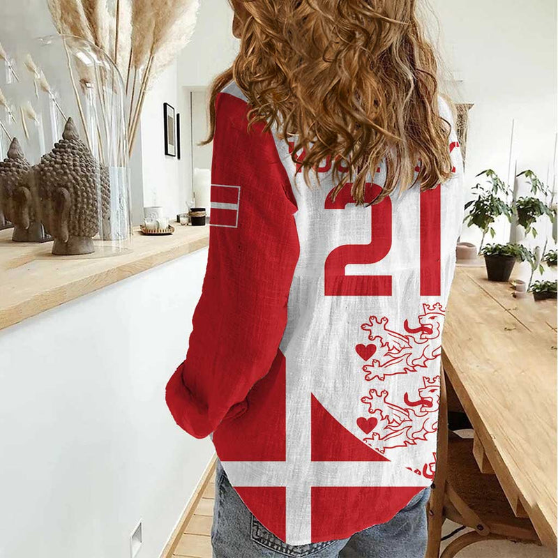 Custom Denmark Football Come On Danish Dynamite Women Casual Shirt