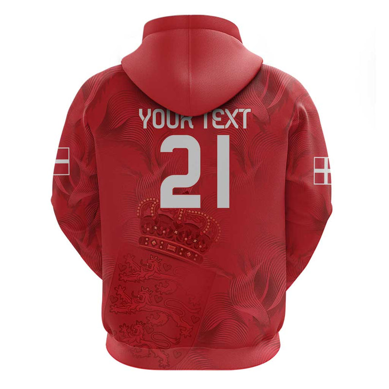 Custom Denmark Football With Coat of Arm Hoodie