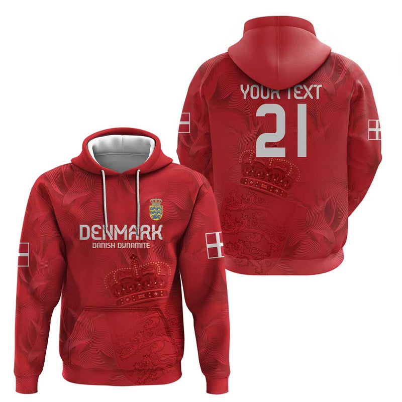 Custom Denmark Football With Coat of Arm Hoodie