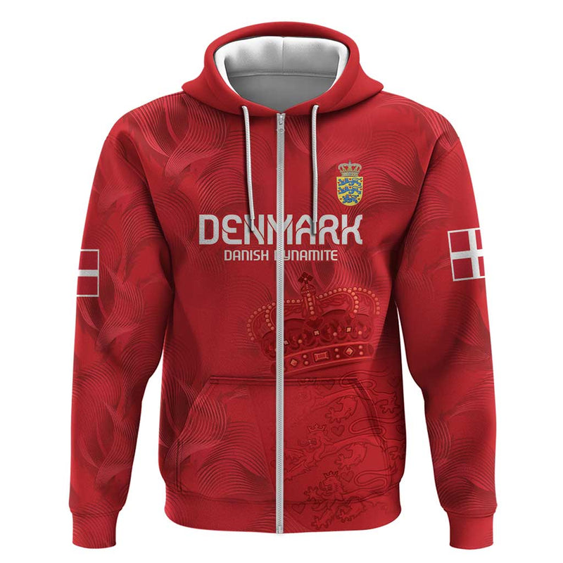 Custom Denmark Football With Coat of Arm Hoodie