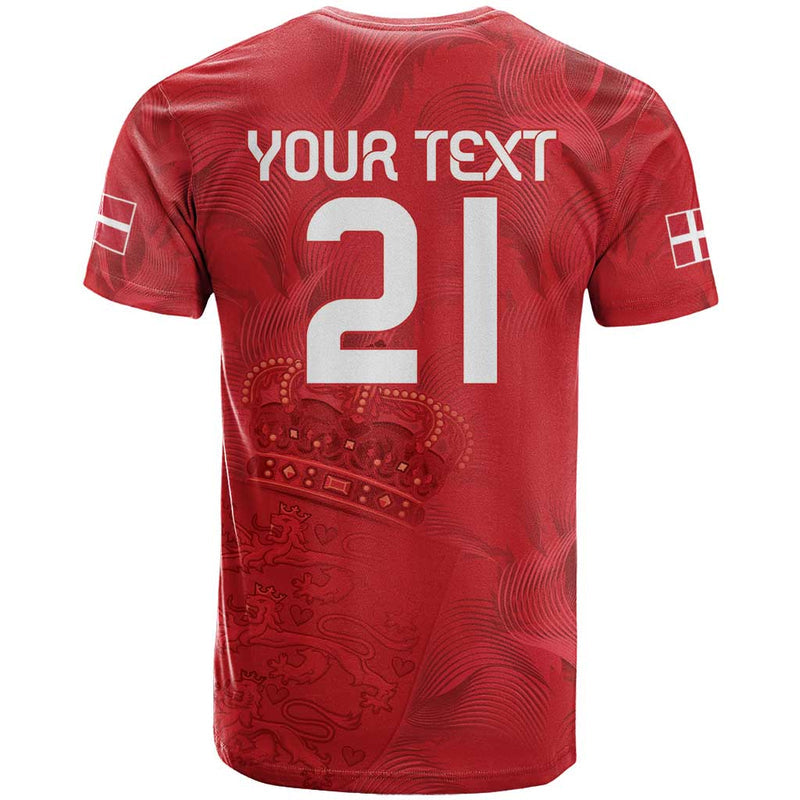 Custom Denmark Football With Coat of Arm T Shirt