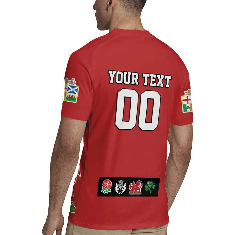 Custom British Lions Combination Of England Irish Scottish Welsh Rugby Jersey