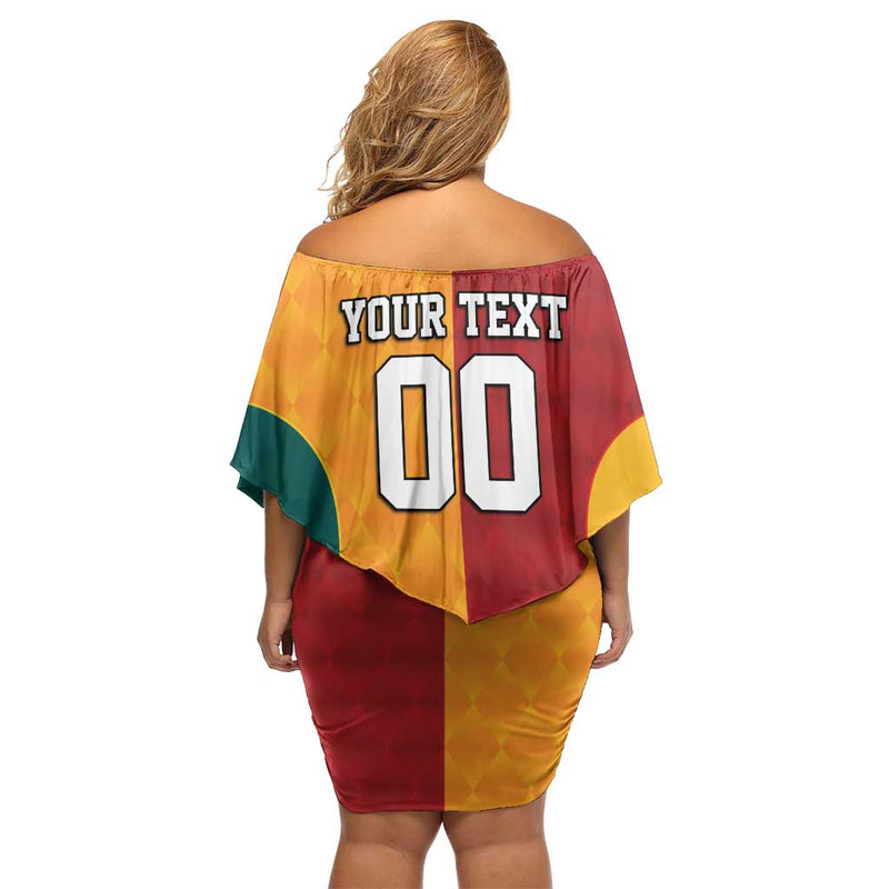 Custom British Lions Australia Wallabies Sporty Style Off Shoulder Short Dress