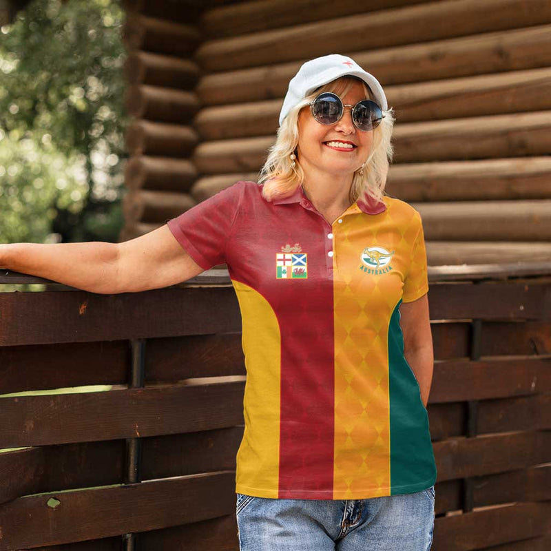Custom British Lions Australia Wallabies Sporty Style Women Polo Shirt
