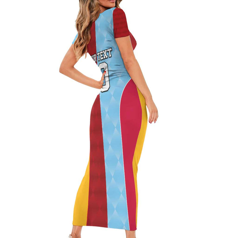 Custom British Lions Australia Waratahs Sporty Style Short Sleeve Bodycon Dress