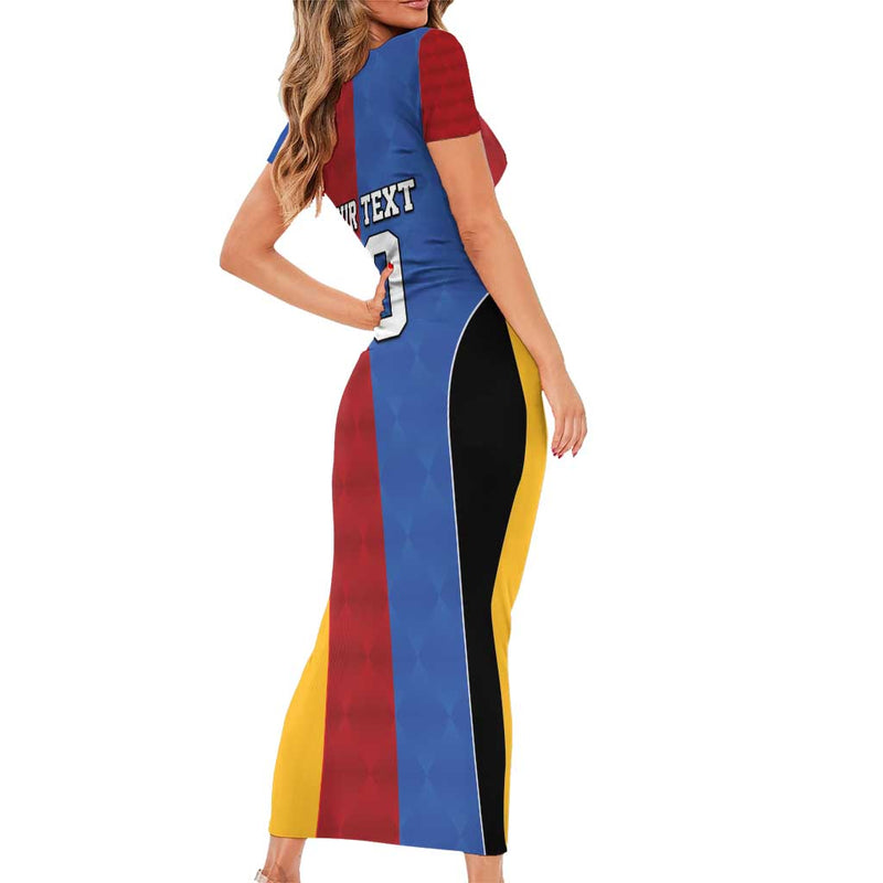 Custom British Lions Australia Western Force Sporty Style Short Sleeve Bodycon Dress