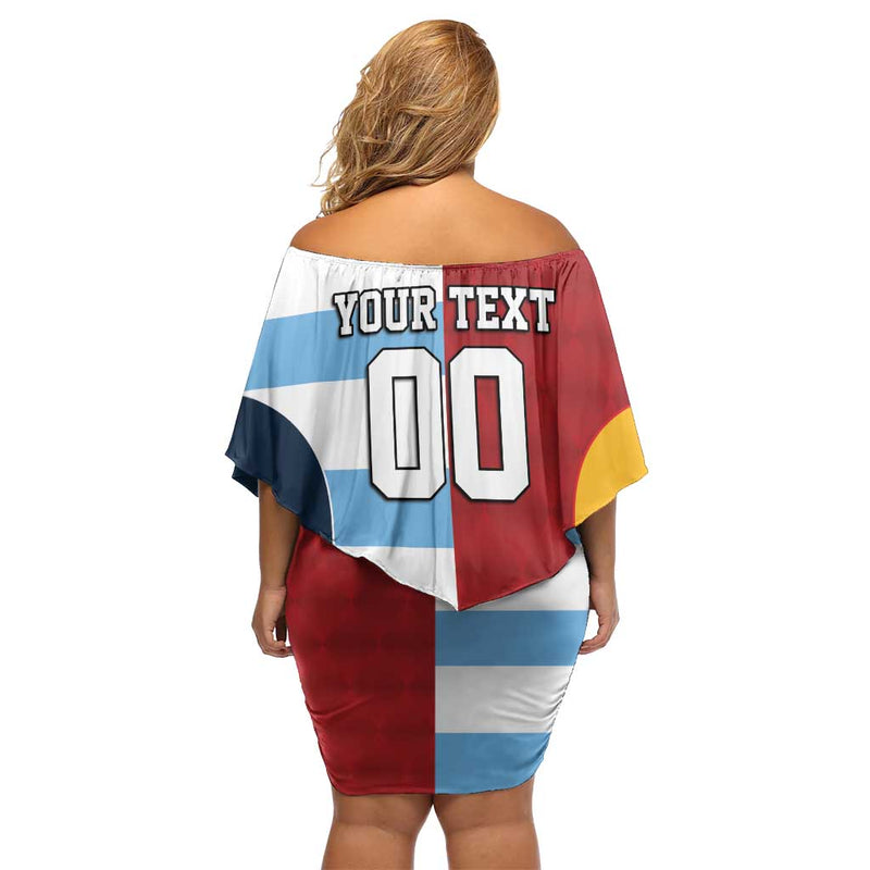 Custom British Lions-argentina Sporty Style Off Shoulder Short Dress