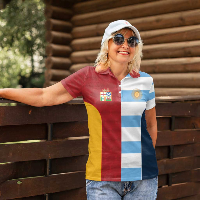 Custom British Lions-Argentina Sporty Style Women Polo Shirt