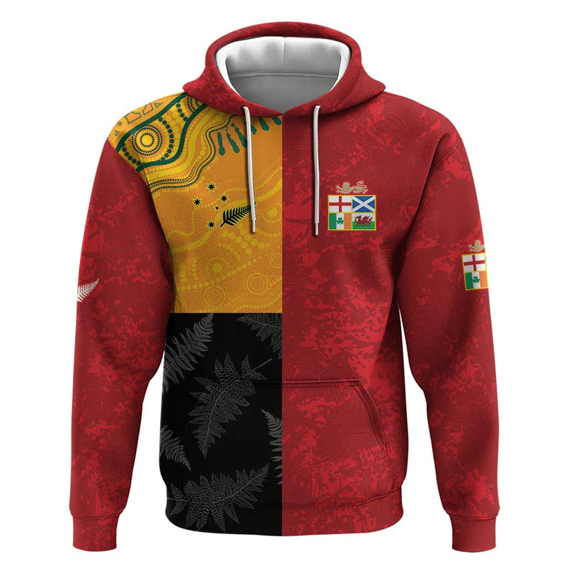 Custom British Lions-AUNZ Australia-New Zealand Indigenous Motif Hoodie