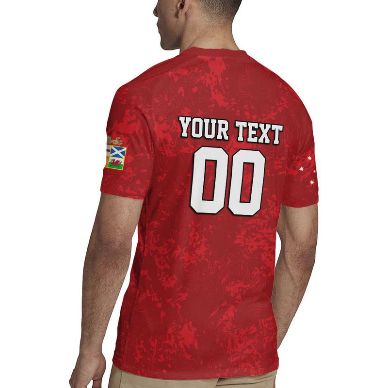 Custom British Lions-aunz Australia-new Zealand Indigenous Motif Rugby Jersey